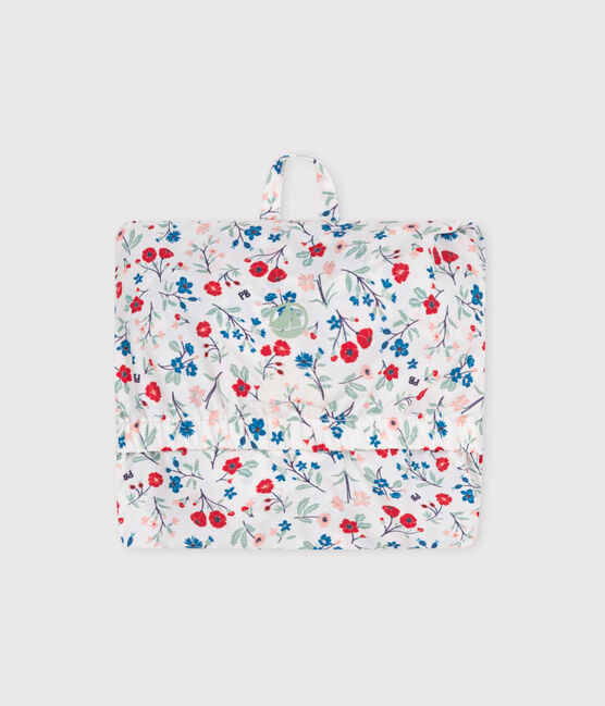 Cortavientos de poliéster anti-UV con estampado de flores para bebé blanco MARSHMALLOW/blanco MULTICO