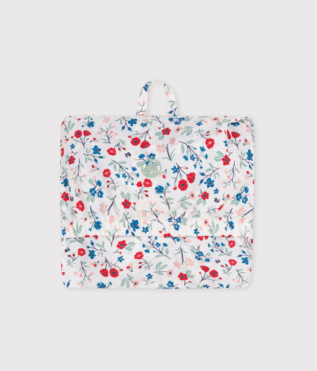Cortavientos de poli&eacute;ster anti-UV con estampado de flores para beb&eacute; blanco/multicolor
