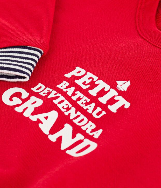 Sudadera de algod&oacute;n con estampados para beb&eacute; rojo