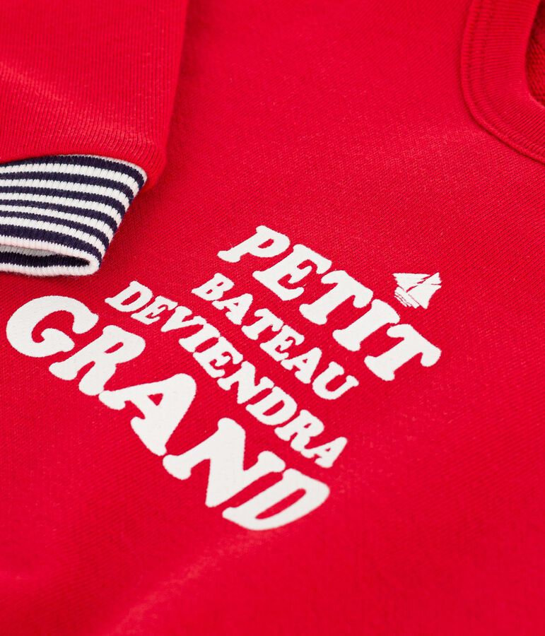 Sudadera de algod&oacute;n con estampados para beb&eacute; rojo