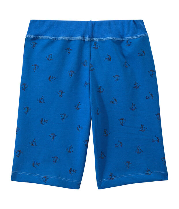 Bermuda en jersey tupido para ni&ntilde;o azul/azul