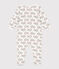Pijama de terciopelo con tractores para bebé blanco MARSHMALLOW/blanco MULTICO