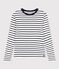 Camiseta L'ICONIQUE de algodón con cuello redondo para mujer blanco MARSHMALLOW/azul SMOKING