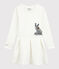 Vestido de niña Petit Bateau x Deyrolle blanco MARSHMALLOW
