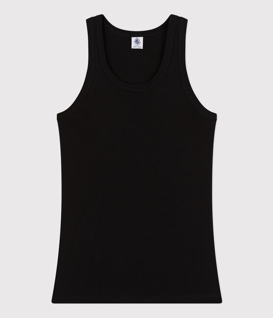 Camiseta de tirantes L'ICONIQUE de algodón biológico de mujer negro NOIR