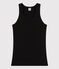 Camiseta de tirantes L'ICONIQUE de algodón biológico de mujer negro NOIR