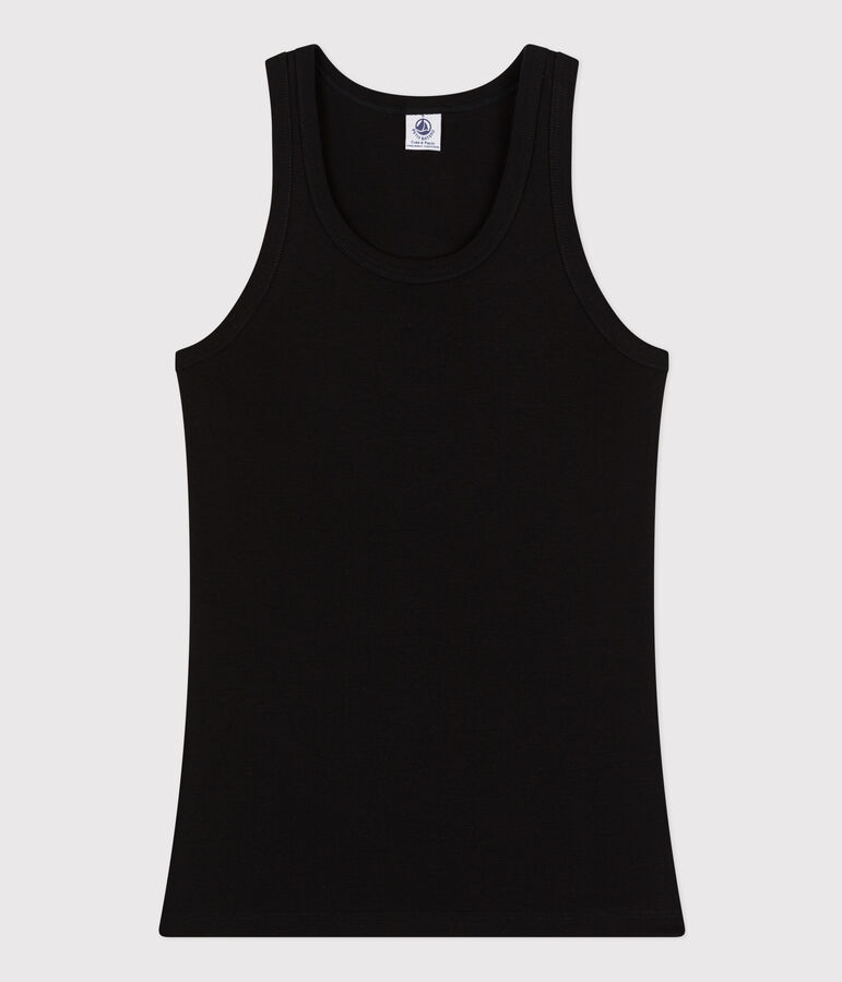 Camiseta de tirantes L'ICONIQUE de algod&oacute;n biol&oacute;gico de mujer negro