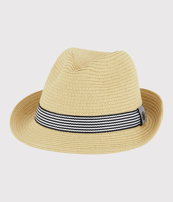 Sombrero de paja de niña/niño rosa NATUREL