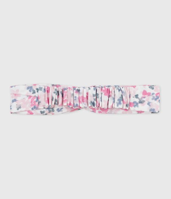 Diadema infantil de popelina con estampado de flores MILK/ MULTICO