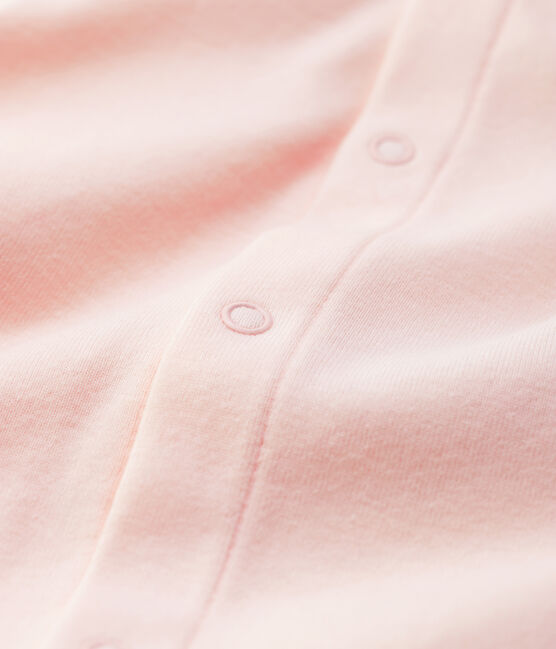 Body rosa con cuello de bebé de algodón orgánico rosa FLEUR