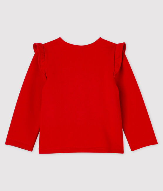 Cárdigan de muletón de bebé niña rojo TERKUIT
