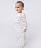 Pijama de algodón para bebé con furgonetas blanco MARSHMALLOW/blanco MULTICO