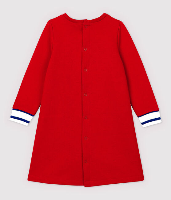 Vestido de manga larga de felpa de bebé niña rojo TERKUIT