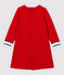 Vestido de manga larga de felpa de bebé niña rojo TERKUIT