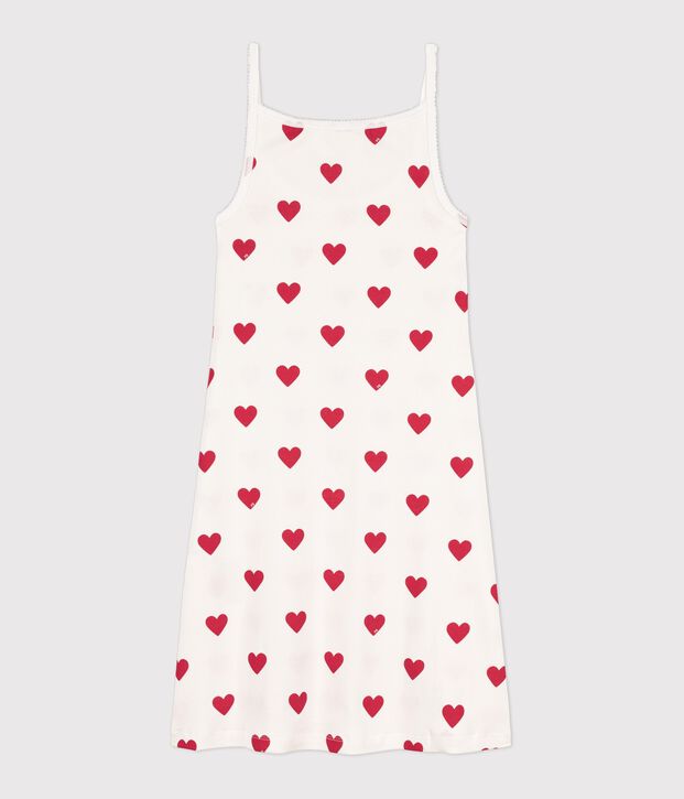 Camis&oacute;n de algod&oacute;n para mujer blanco/rojo