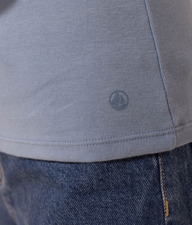 Camiseta L'ICONIQUE de algod&oacute;n con cuello redondo para mujer azul