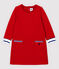Vestido de manga larga de felpa de bebé niña rojo TERKUIT