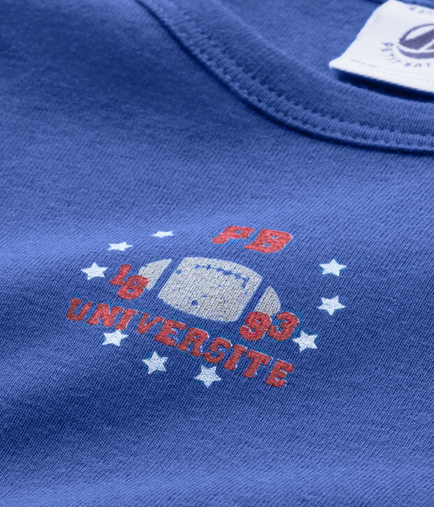 Camiseta de ni&ntilde;o con un motivo estampado azul Peter