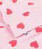 Pijama corto infantil de algod&oacute;n con estampado de corazones rosa/naranja