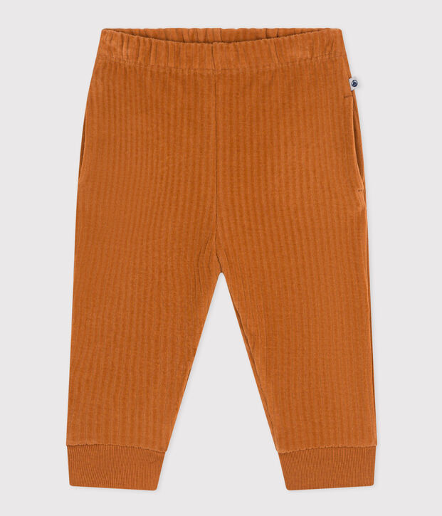 Pantal&oacute;n de terciopelo para beb&eacute; marron