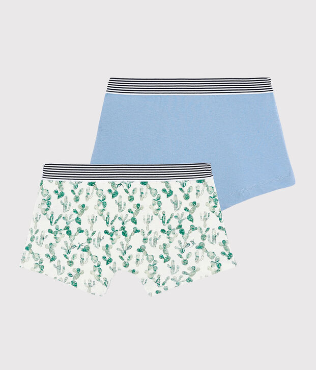 Lote de 2 b&oacute;xers con estampado de cactus de algod&oacute;n y lino de ni&ntilde;o multicolor
