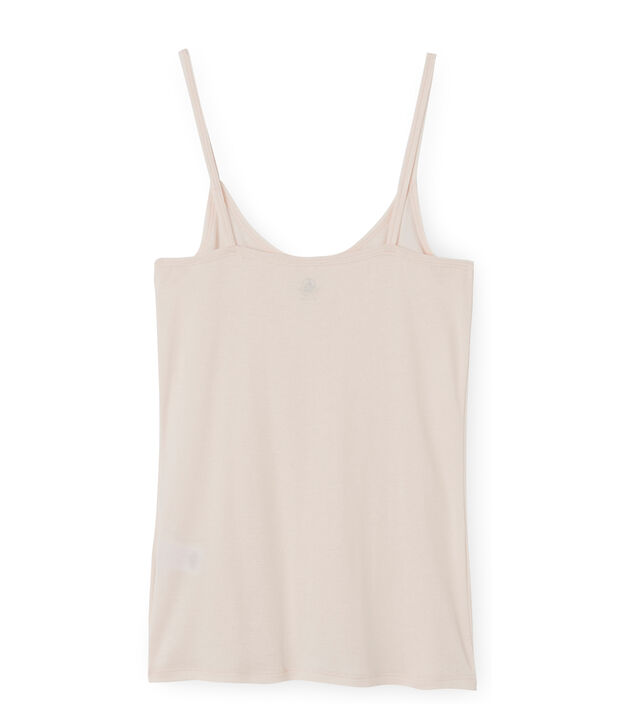 Camisa de tirantes de algod&oacute;n ligero para mujer rosa