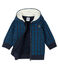 Sudadera con capucha de muletón estampada y forro de sherpa para bebé niño azul SMOKING/blanco MULTICO