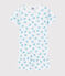 Pijama corto con estampado de tortugas de algodón ultra-ligero de niño/niña blanco MARSHMALLOW/blanco MULTICO