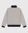 Sudadera de felpa cepillada con cremallera en el cuello para mujer blanco AVALANCHE/azul SMOKING