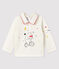 Camiseta con cuello de polo para bebé niño blanco MARSHMALLOW