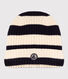 Gorro infantil de punto tricotado con forro polar marinero