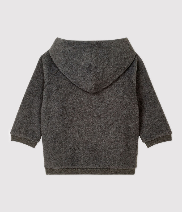 Sudadera de tejido polar de beb&eacute;. gris