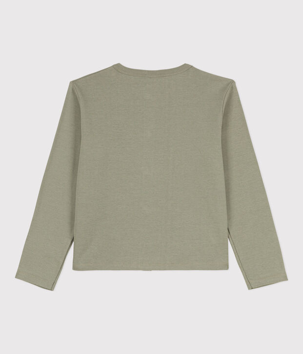 C&aacute;rdigan de algod&oacute;n para ni&ntilde;a verde
