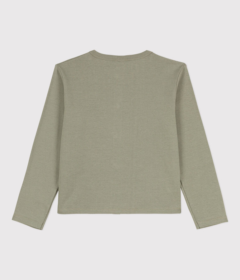 C&aacute;rdigan de algod&oacute;n para ni&ntilde;a verde