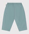Pantalón liso de algodón y lino para bebé verde PAUL