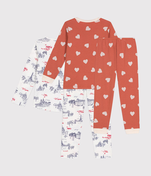 Juego de 2 pijamas infantiles de algod&oacute;n multicolor
