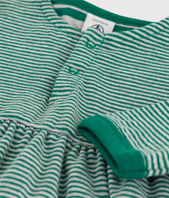 Vestido de manga larga milrayas de túbico de bebé EVERGREEN/ FUMEE