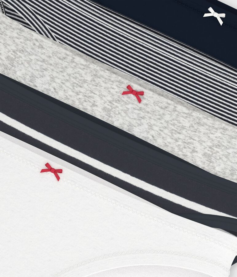 Juego de 5 braguitas de algod&oacute;n de mujer multicolor