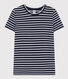 Camiseta LA RECTA de algodón con cuello redondo para mujer