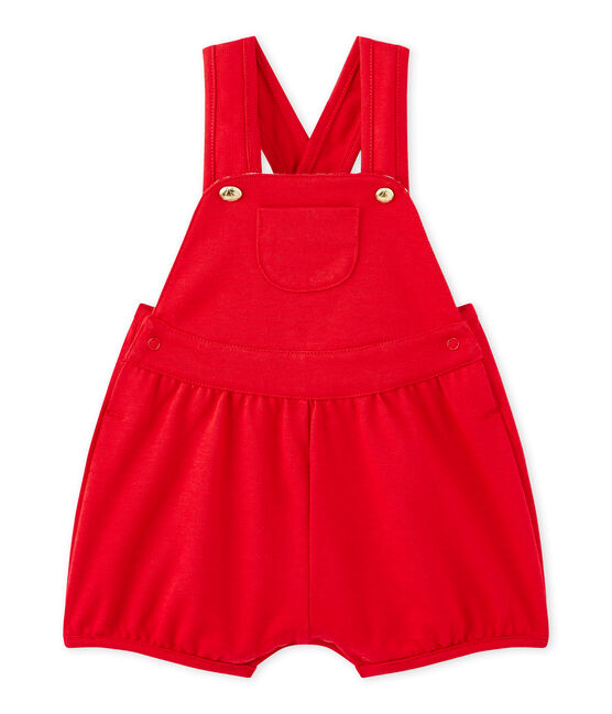 Peto corto bebé niña en jersey tupido rojo TERKUIT