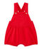 Peto corto bebé niña en jersey tupido rojo TERKUIT