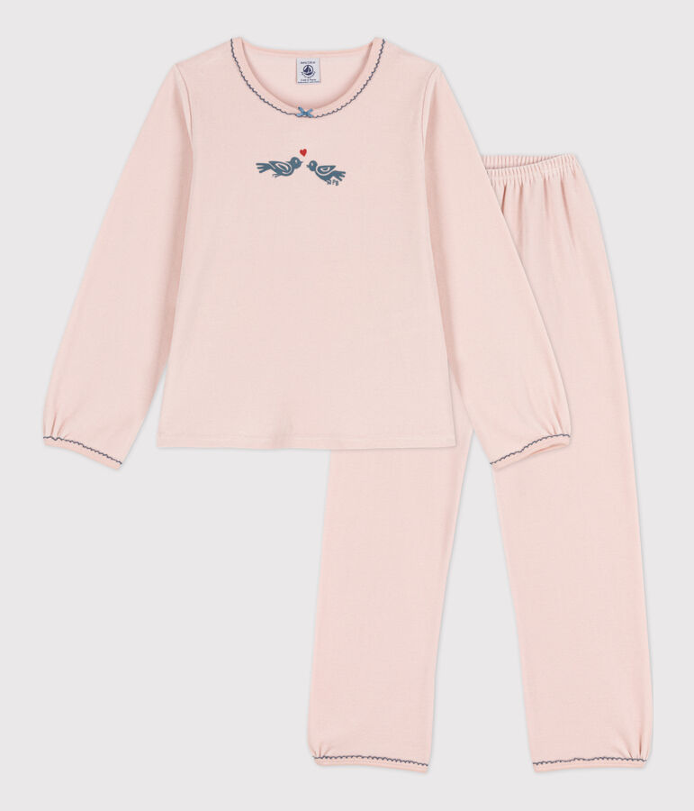 Pijama de terciopelo para ni&ntilde;a rosa