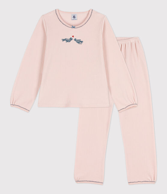 Pijama de terciopelo para niña rosa SALINE