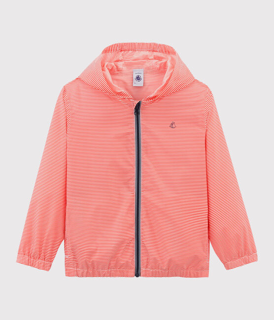 Cortavientos infantil unisex rosa GROSEILLER/blanco MARSHMALLOW