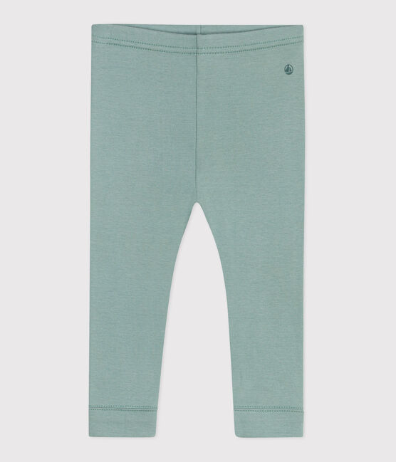 Leggings lisos de algodón para bebé verde PAUL