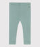 Leggings lisos de algodón para bebé verde PAUL