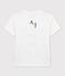 Camiseta de algodón orgánico de niño/niña blanco ECUME