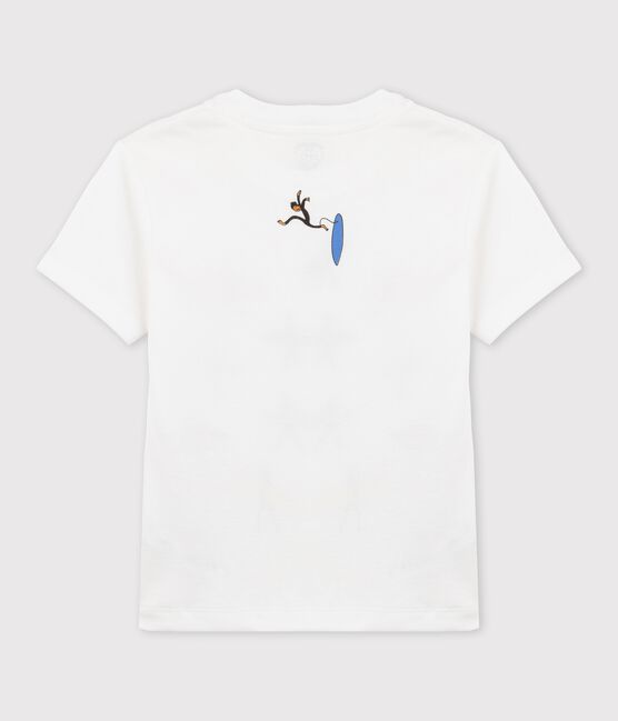 Camiseta de algodón orgánico de niño/niña blanco ECUME