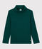 Prenda de cuello de cisne de algodón de niña/niño verde PINEDE