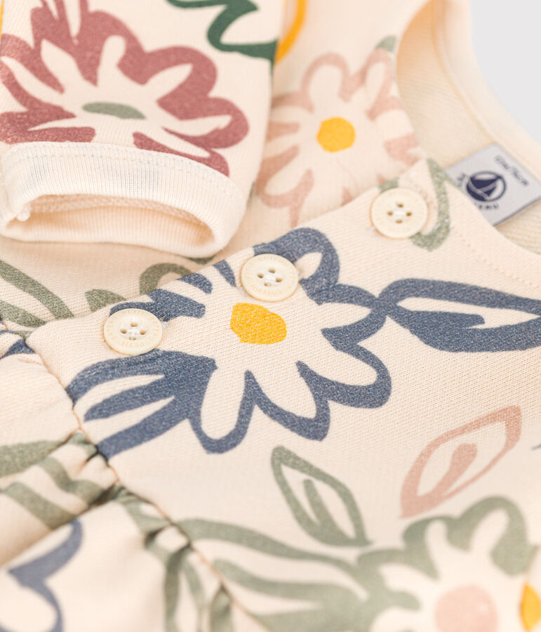 Vestido de manga larga para beb&eacute; crudo/multicolor